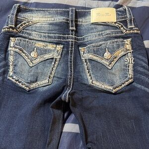 Miss Me Dark Blue Embellished Jeans 25 skinny